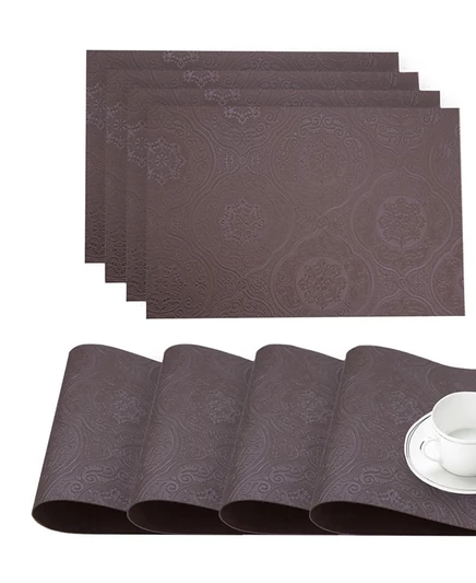 Сервировочные подставки Dainty Home 30×45 см, красные, 4 шт