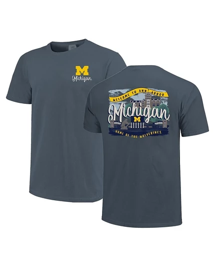 Женская футболка Image One Michigan Wolverines, темно-синяя