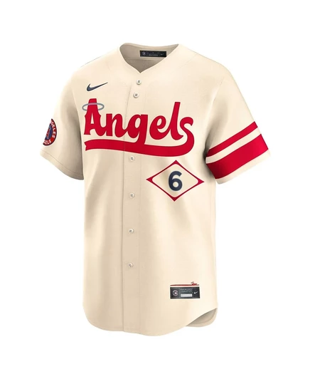 Мужская спортивная майка Nike Anthony Rendon Cream Los Angeles Angels City Connect с ограниченной ответственностью cream