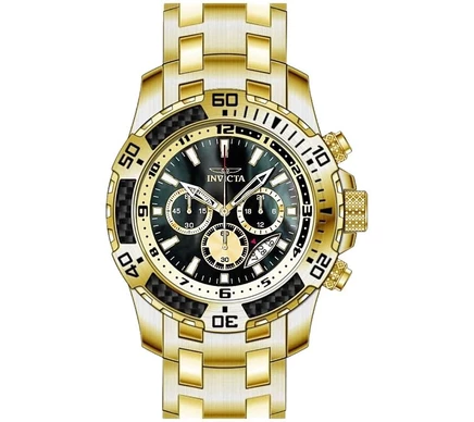 Мужские кварцевые часы Invicta 49854 Pro Diver с циферблатом VD53 золотые