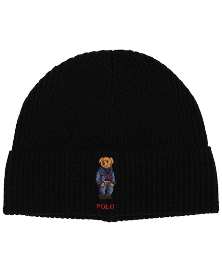 Мужская однотонная джинсовая шапочка-мишка polo black