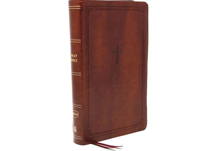 Библия Barnes & Noble NKJV карманная, крупный шрифт, коричневая