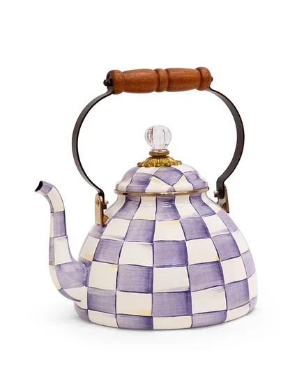 Чайник Mackenzie-Childs Violet Check, 3,6 л, фиолетовый