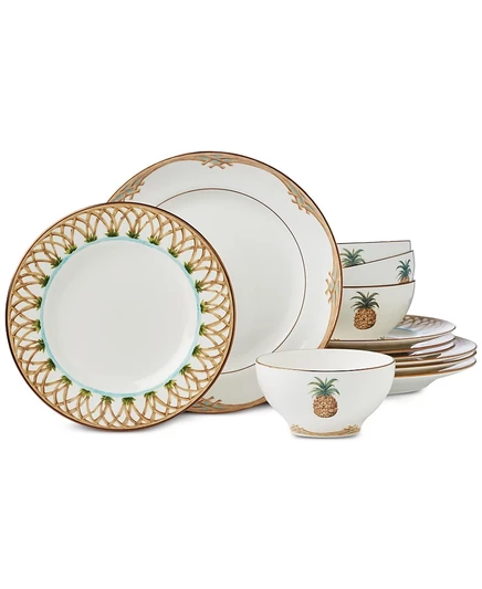 Сервиз Lenox British Colonial Bamboo 12 пр. на 4 перс., белый