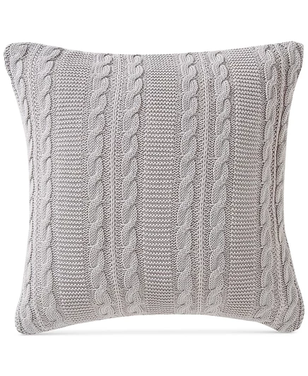Декоративная подушка из хлопчатобумажной ткани VCNY Home Dublin Cable Knit, 18