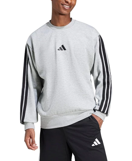 Мужская флисовая толстовка Adidas Essentials 3-Stripes, серая
