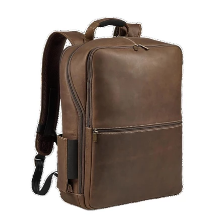 Кожаный рюкзак LUXORRO Professional 15,6″, коричневый