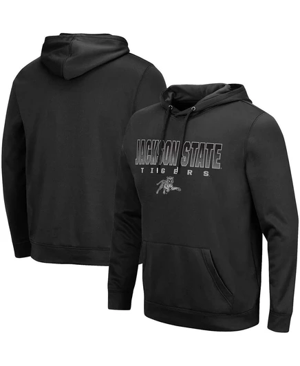 Мужская черная толстовка-пуловер Jackson State Tigers Blackout 3.0 с капюшоном black