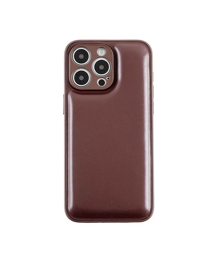 Чехол для iPhone 15Pro с нейтральной подушкой Auramma коричневый