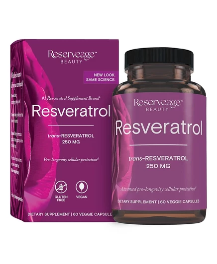 Биодобавка Reserveage Resveratrol 250 мг, 60 капсул