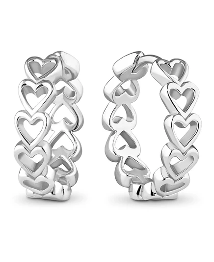 Серьги Devata Open Heart из родированного серебра 925