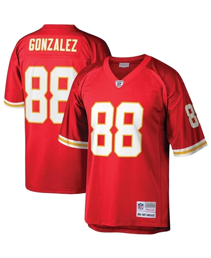 Мужской джерси Mitchell & Ness Tony Gonzalez Kansas City Chiefs, красный