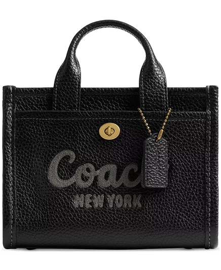 Кожаная сумка-карго COACH Mini 20 brass/black