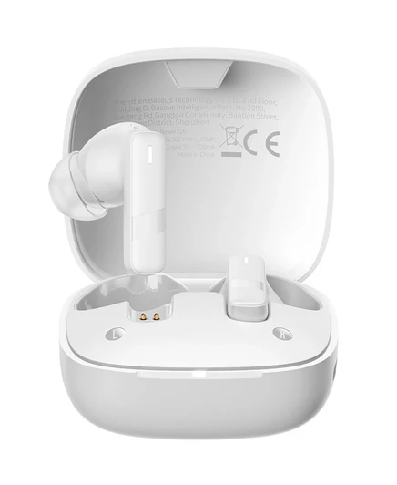 Беспроводные наушники-вкладыши Baseus E20 Bluetooth 5.3, белый