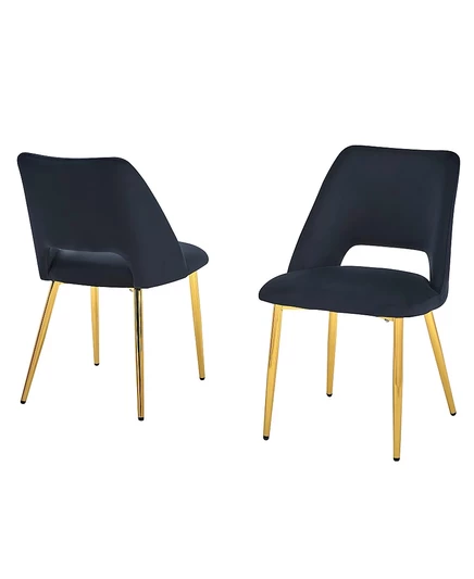 Стулья Best Quality Furniture, 2 шт., велюр, черные