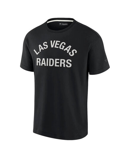 Мужская и женская фирменная черная футболка Fanatics Las Vegas Raiders Super Soft с коротким рукавом black