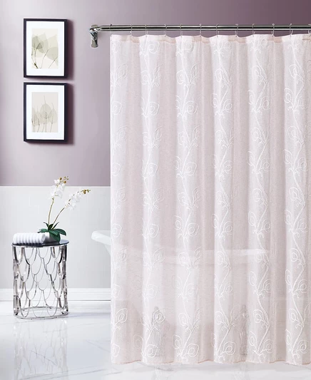 Шторка для душа Dainty Home Stella, розово-белая