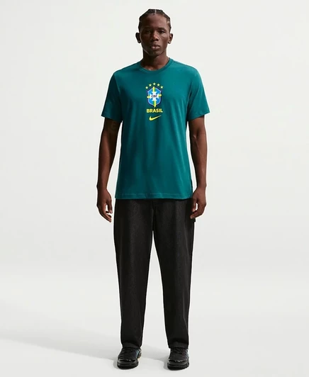 Мужская футболка Nike Brazil National Team Crest, зеленая