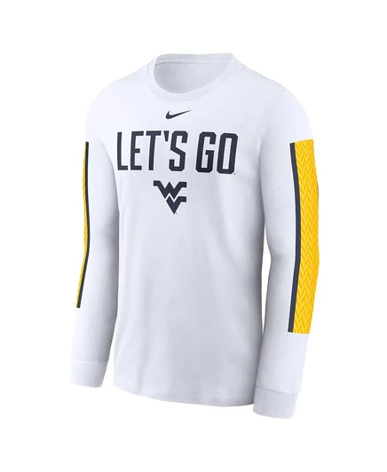 Мужской лонгслив Nike West Virginia Mountaineers, белый