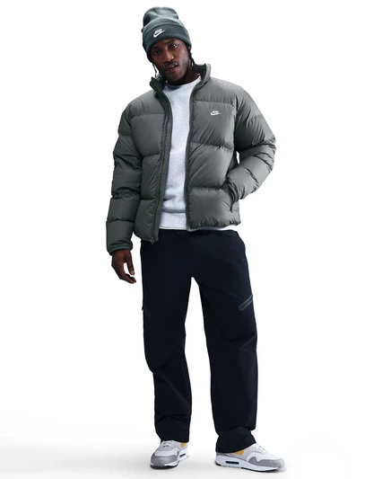 Мужская спортивная куртка-пуховик Club Therma-FIT iron gray/white