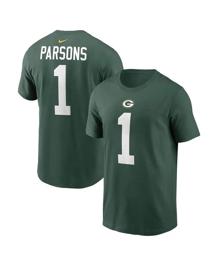Мужская футболка Micah Parsons Green с именем и номером команды Green Bay Packers от Micah Parsons Green green