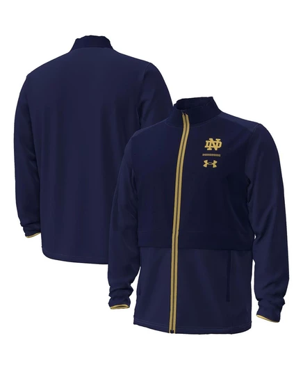 Мужская классическая куртка на молнии Under Armour Navy Notre Dame Fighting Irish 2023 Aer Lingus College Football Classic navy