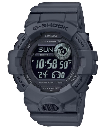 Мужские цифровые часы G-Shock с серым полимерным ремешком 48,6 мм серого цвета