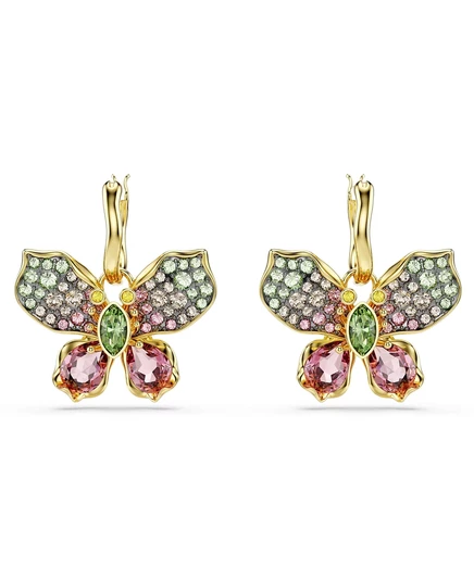 Серьги-капли в виде бабочек Swarovski Idyllia со смешанной металлической отделкой open misce