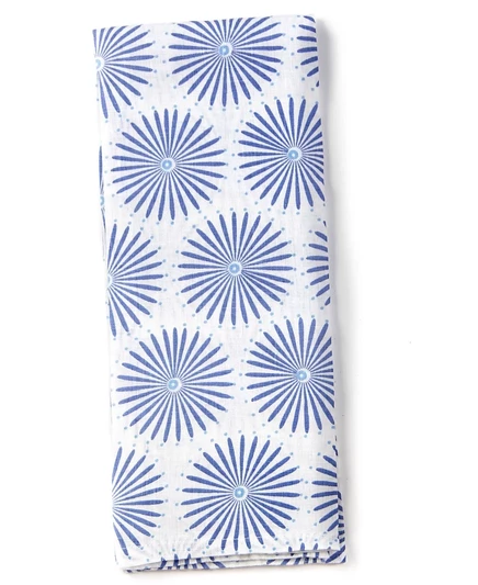 Кухонное полотенце Coton Colors Iris Blue Burst, синее