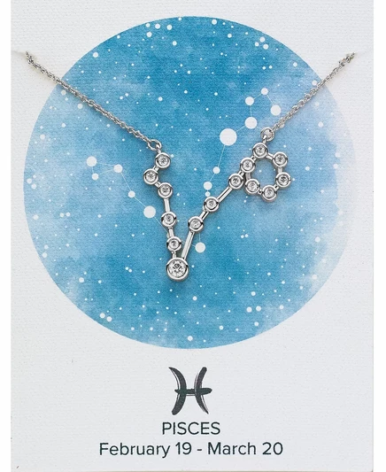 Женское колье When Stars Align Constellation с серебряным покрытием pisces