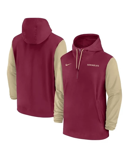 Мужская худи Nike Florida State 1/2-zip, красная