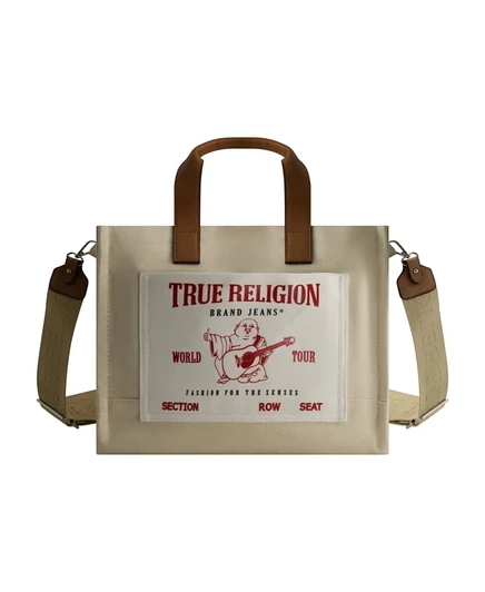 Женская сумка True Religion Medium Buddha Pocket Tote, песочно-бежевая