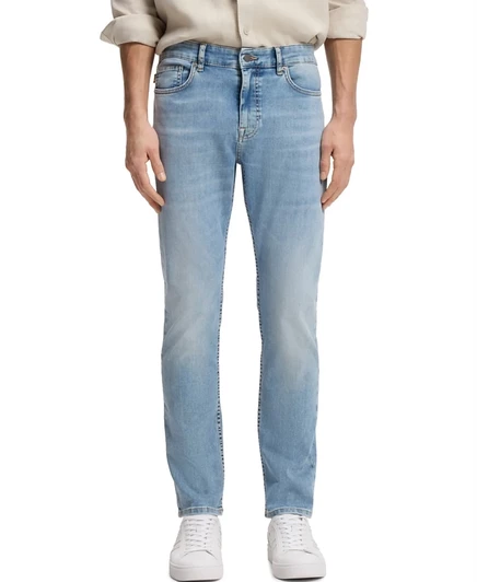 Мужские джинсы BOSS by Hugo Boss из мягкого денима Delaware Slim-Fit синего цвета от BOSS by Hugo Boss