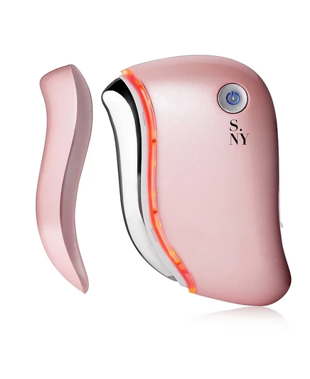 Solaris Laboratories, Нью-Йорк, Светодиодный массажер для лица Gua Sha розового цвета