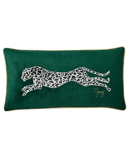 Декоративная подушка Juicy Couture Velvet Cheetah, 35×61 см, зеленая