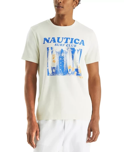 Мужская футболка с графическим изображением клуба серфинга Nautica coconut sorbet