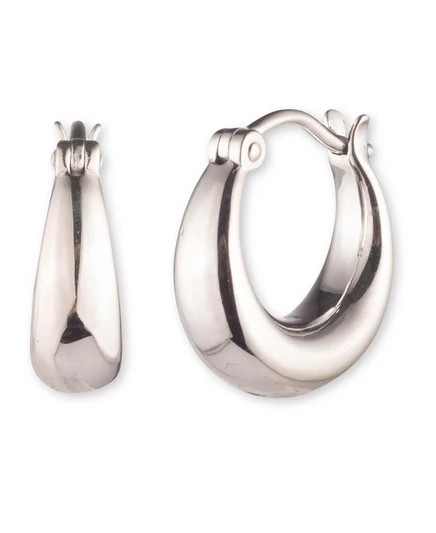 Женские серьги‑кольца Lauren Ralph Lauren, серебро 925, серые