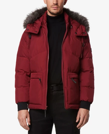 Мужской бомбер Marc New York, пуховой, красный