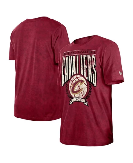 Мужская футболка New Era Hardwood Classics Cavaliers, винная