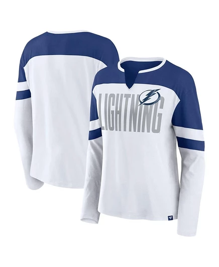 Женская футболка Fanatics Tampa Bay Lightning, бело-синяя