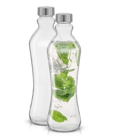 Стеклянные бутылки JoyJolt Spring, 2 шт., с нерж. крышками