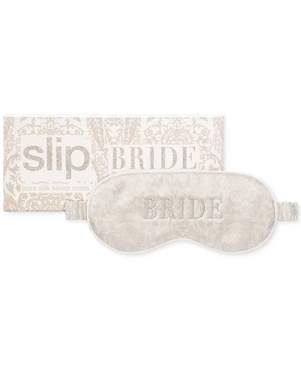 Маска для сна Slip Pure Silk Bridal из шёлка, белая