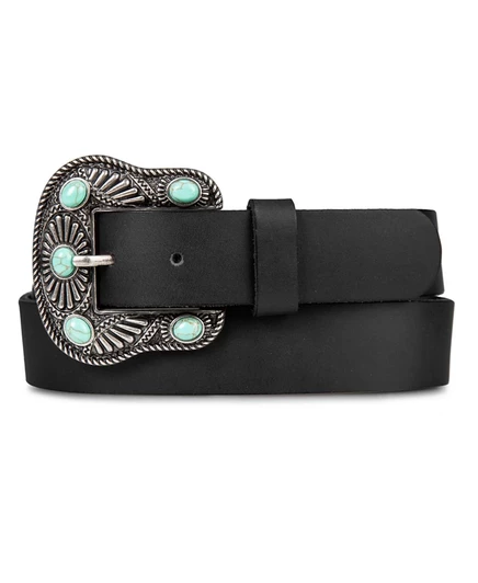 Женский ремень Lucky Brand Western с бирюзой, черный