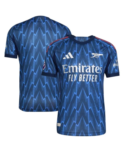 Мужская футболка Adidas Arsenal 2025/26 Away с нашивкой, синяя