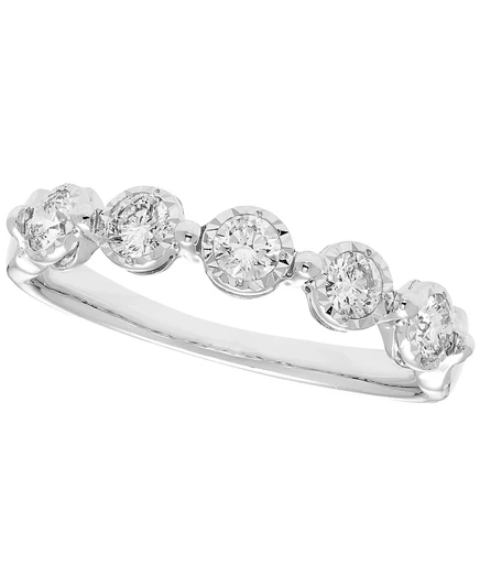 Кольцо Macy's Diamond Band 0,5 карат в 10k белом золоте, белое