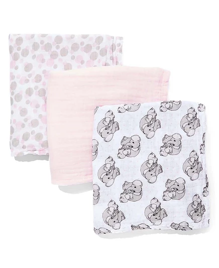 Детские муслиновые пеленки Precious Moments, 3 шт., розовые