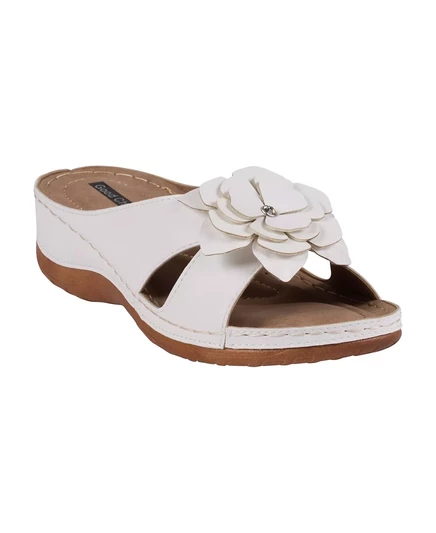  Женские босоножки Joy Flower Rosette Comfort white