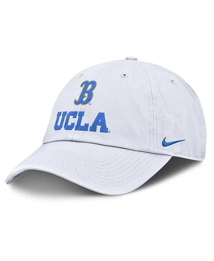 Мужская кепка Nike UCLA Bruins 2025 Sideline Club регулируемая, белая