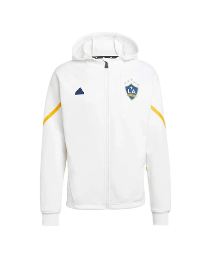 Мужская белая куртка на молнии LA Galaxy 2024 Anthem Travel белого цвета white