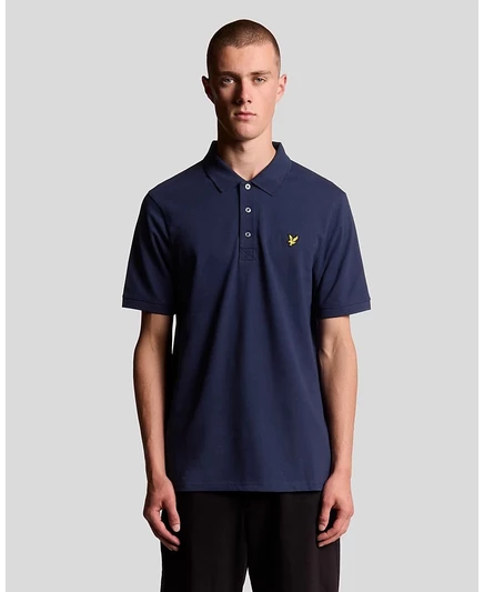 Мужская футболка-поло Lyle & Scott из хлопка, синяя